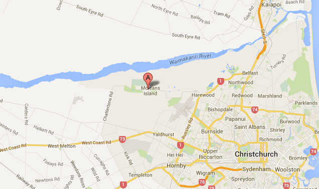 Location of Keating Park, home of the New Zealand Vintage Machinery Club.